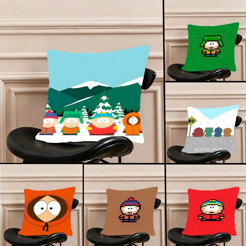 Series Animation South Park Cushion Cover Warm coral fleece Cute kawaii plush Kawaii mascot throw