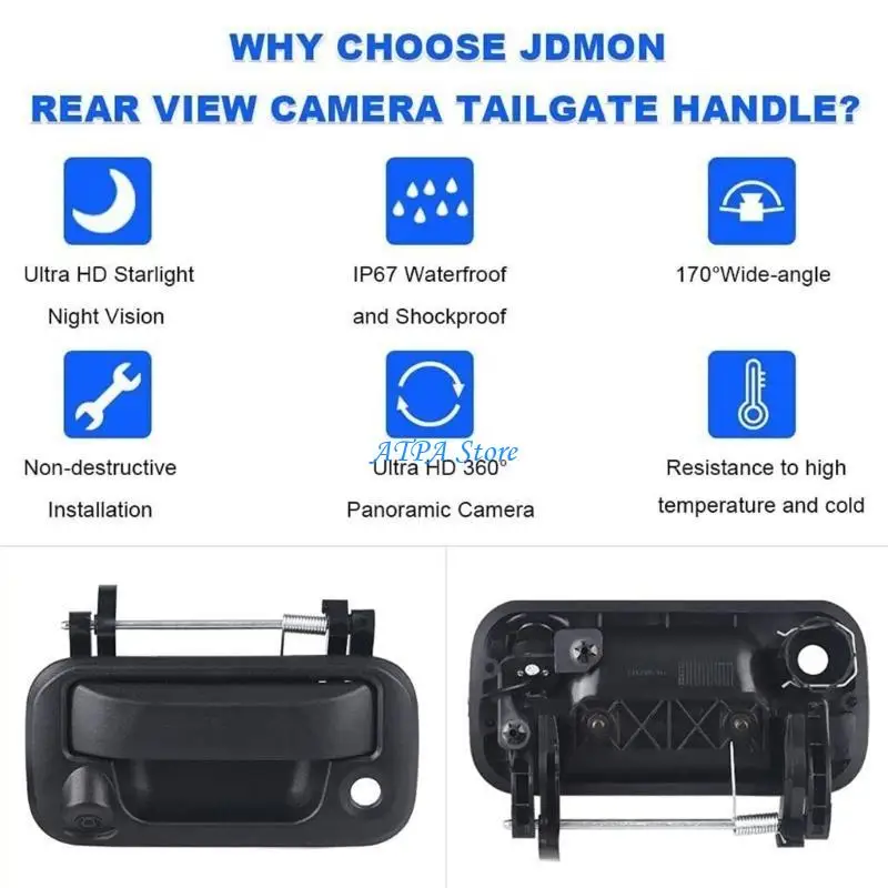 

U13C 8L3Z9943400AC Car Tailgate Tail Backup Gate Handle with Backup Camera For F-150