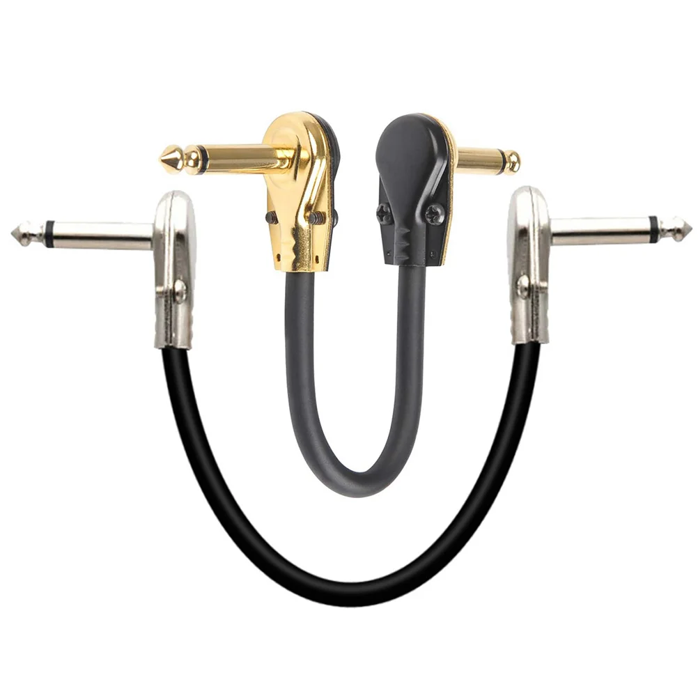 

2Pcs Electric Guitar Patch Cables Durable Professional Effect Pedal Cable Lightweight Musical Instrument Cable