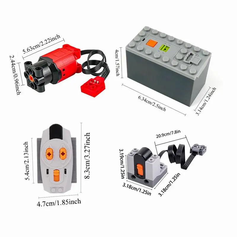 Motor de 88003 L, bloques de construcción Red PLus, piezas de tecnología MOC, funciones de potencia, Motor de potencia para logoeds, bricolaje, coche, camión, encendido