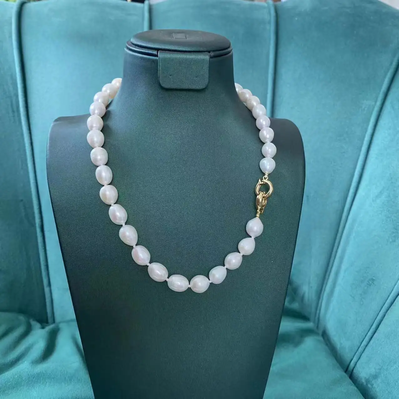 

Natural freshwater pearl near round neck necklace versatile cheongsam national dress elegant queen mother chain gift sun element