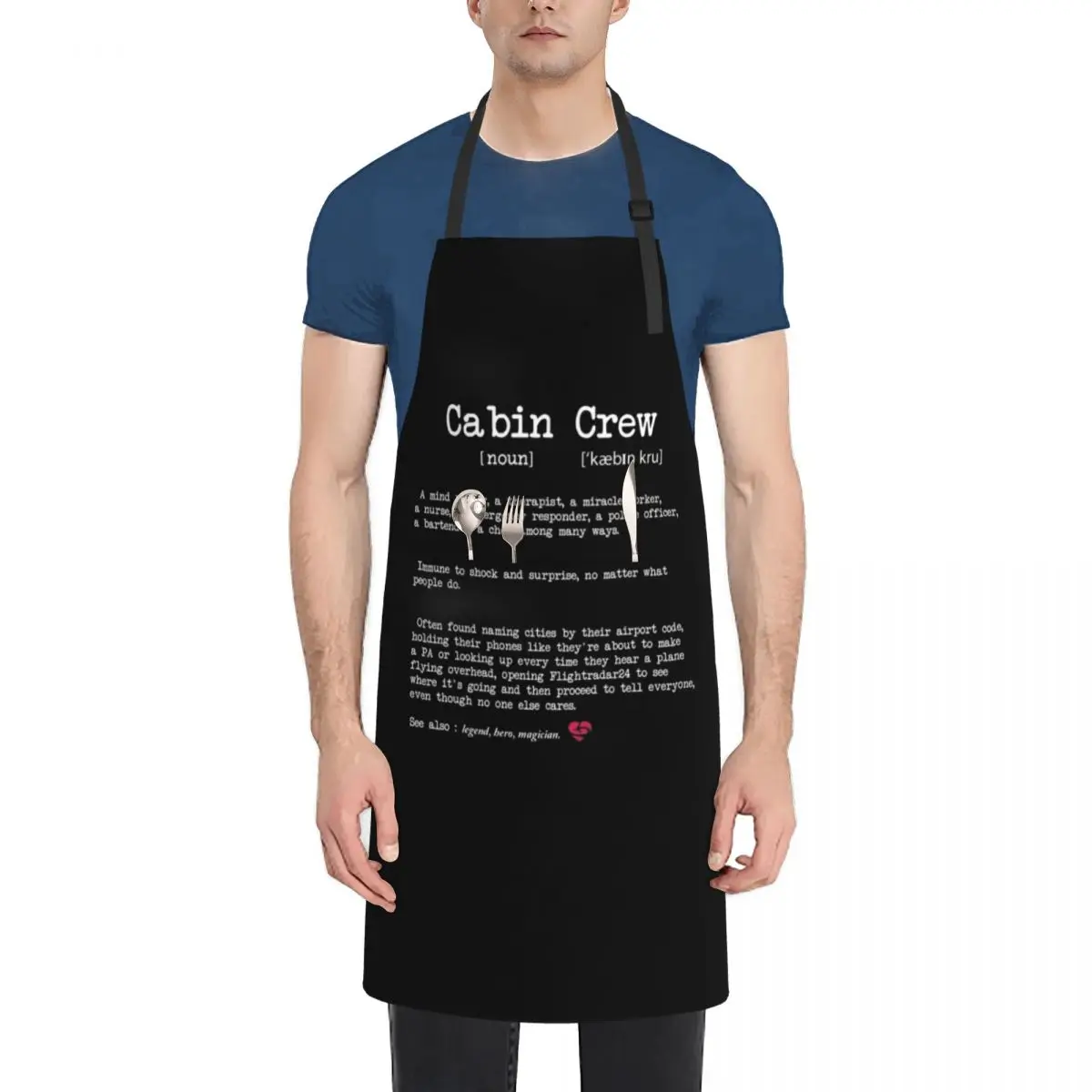 Cabin Crew Definition - Funny Flight Attendant - Aviation Lover Apron professional hairdressing Kitchen Items For Home Apron