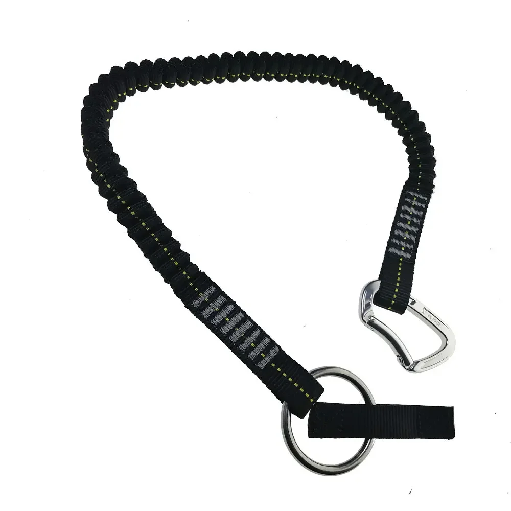 25KN 95cm Kayak Cowtail Paddling Safety Reflective Tow Tether Rescue Cow Tail Rope with Two Carabiner