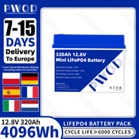 320Ah LiFePo4 Battery Pack 12V Bulit-in BMS Mini Rechargeable Lithium Iron Phosphate Battery For Camping EV Golf Cart group 24