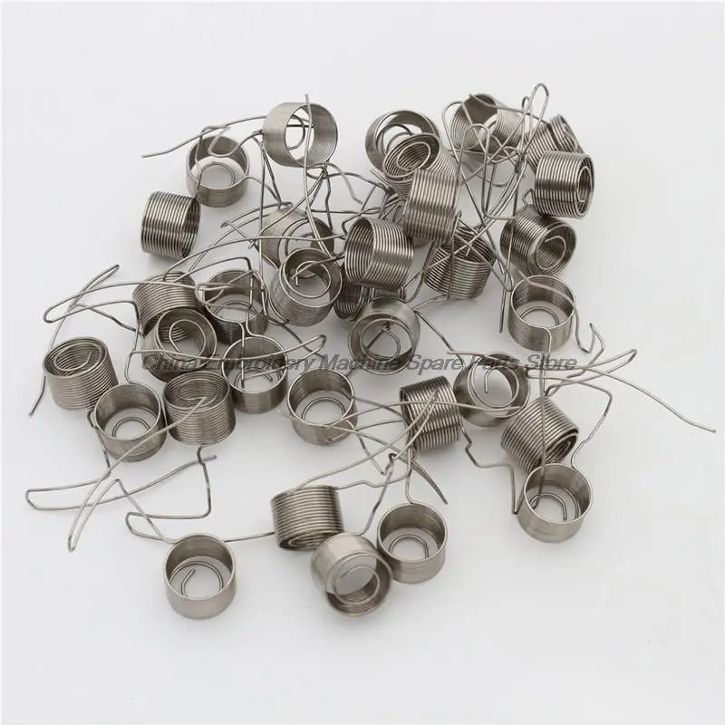 10pcs Electroplated Stainless Steel Alarm Spring Pick-up Springs Flat Bottom Plug Rod Spring with Magnetic for Zgm Feiya Tajima