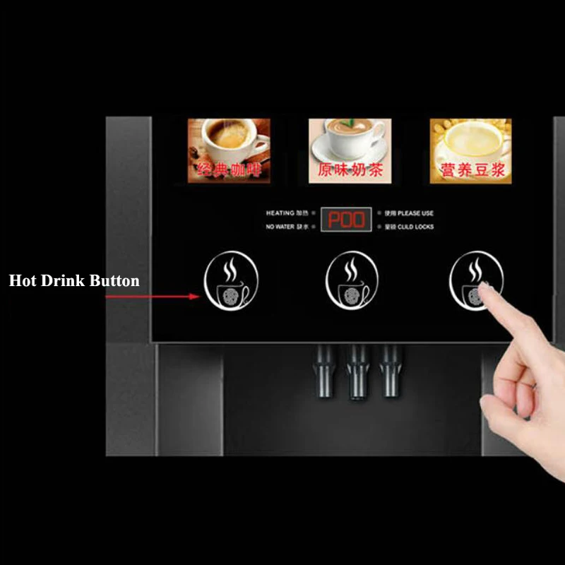 110V 220V Electric Instant Coffee Machine Desktop Hot Milk Tea Vending Machine Commercial Hot Drink Coffee Vending Machine