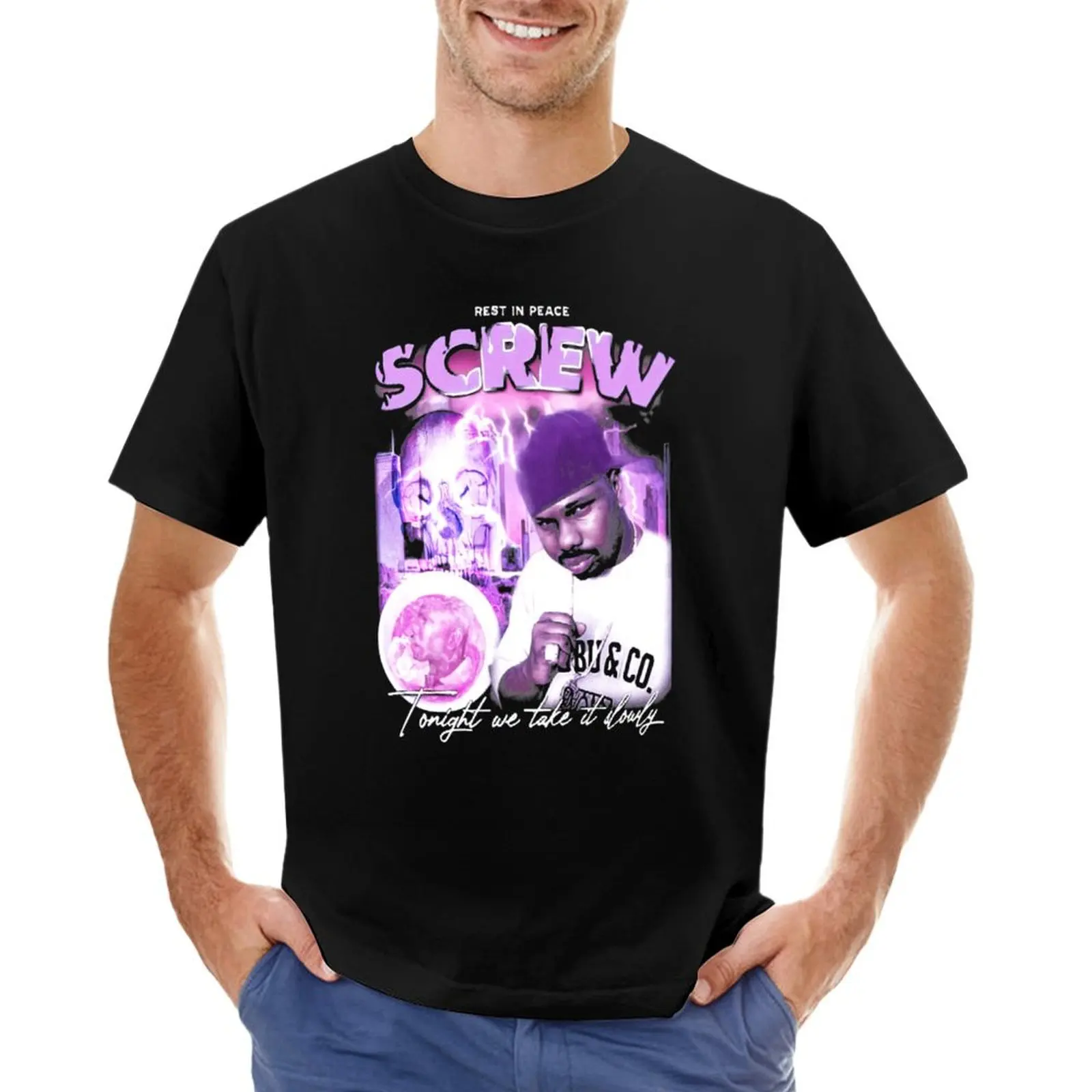 DJ Screw T-Shirt blanks heavyweights customs design your own mens graphic t-shirts anime