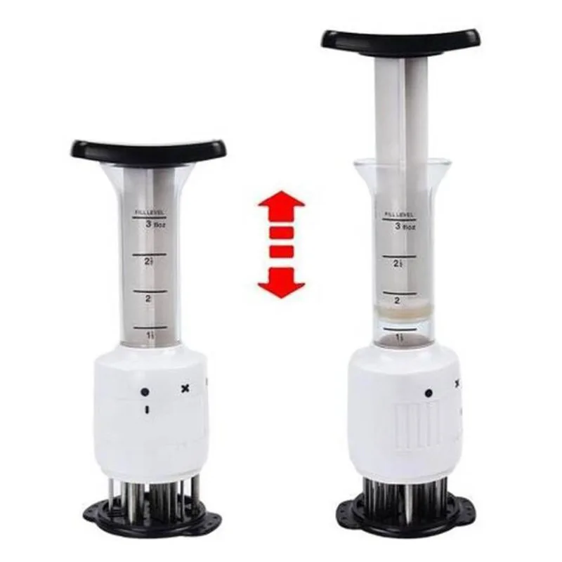 Meat Marinade Tenderizer Needle Injector Steaks Flavor Syringe Cook Kitchen Tool