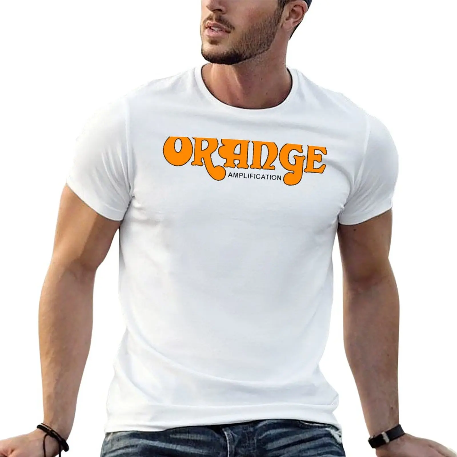 Orange Amplification T-Shirt Simple Trendy Casual T-Shirt