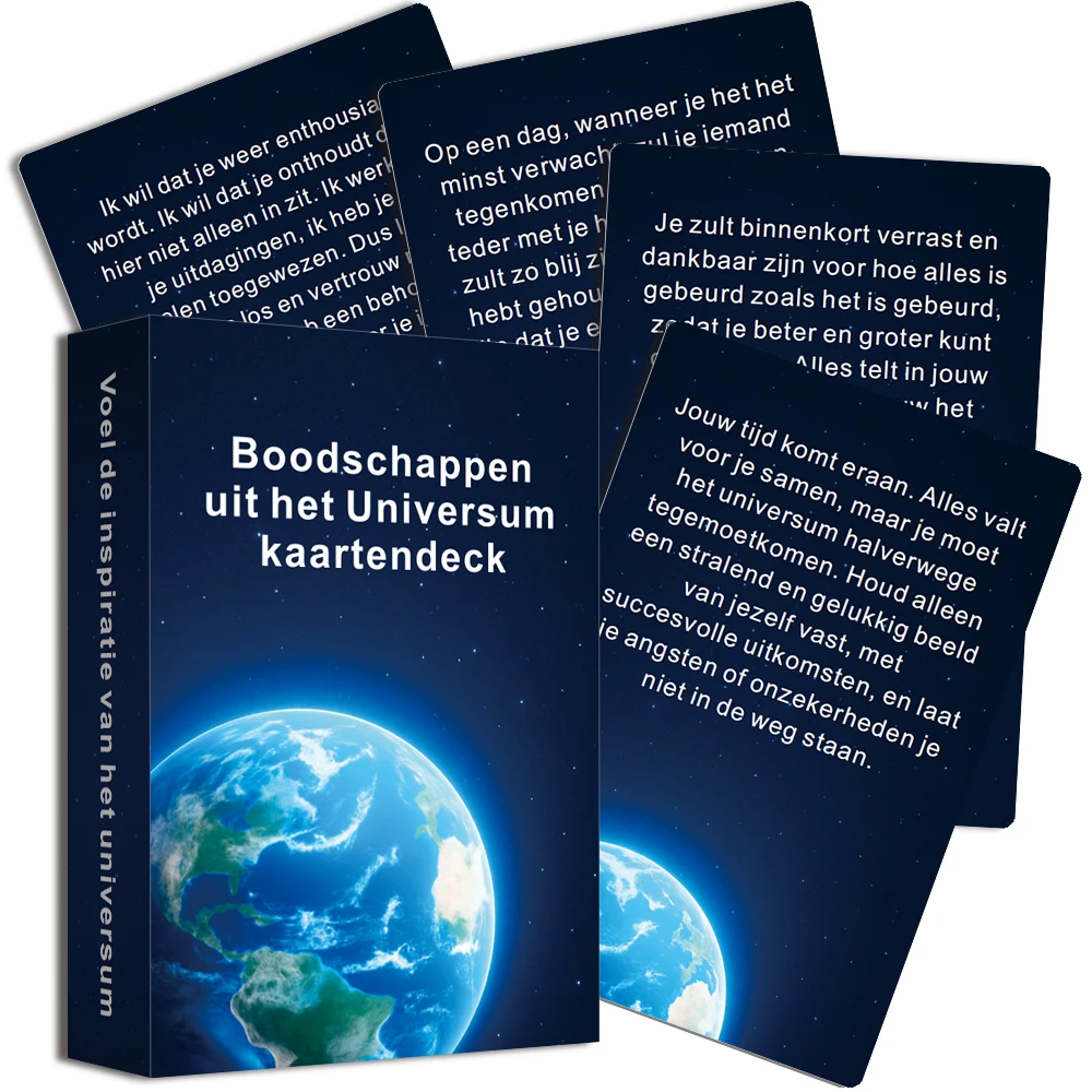 سطح بطاقات أوراكل الهولندية، بطاقات التارو الهولندية، 48 بطاقة رسائل من الكون للانعكاس والواضح الداخلي، 12*8 سم، ألعاب الورق