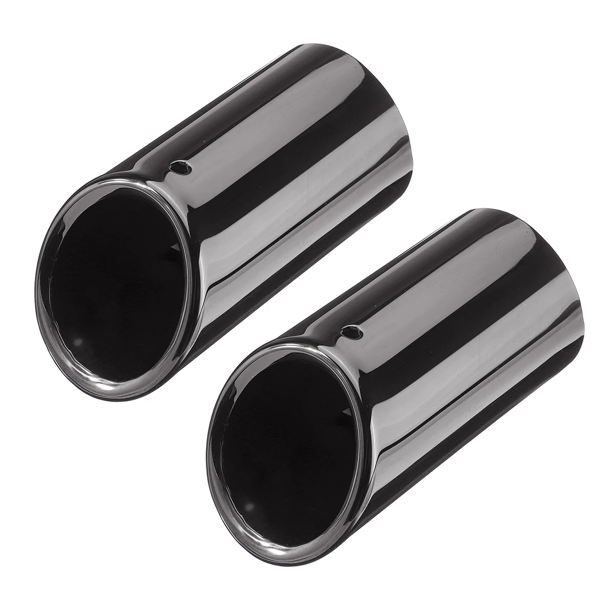 2PCS Titanium Black Car Exhaust Rear Muffler Tail Tip End Pipe Cover For BMW E90 E92 325 328i 3 Series 2006 2007 2008 2009 2010