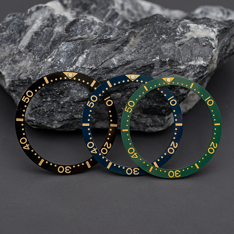 38mm*31.5mm Flat Ceramic Bezel Insert Fit SKX007 SKX009 SRPD Watch Case 12 Hour Style Bezel Ring Men Watch Parts Gift