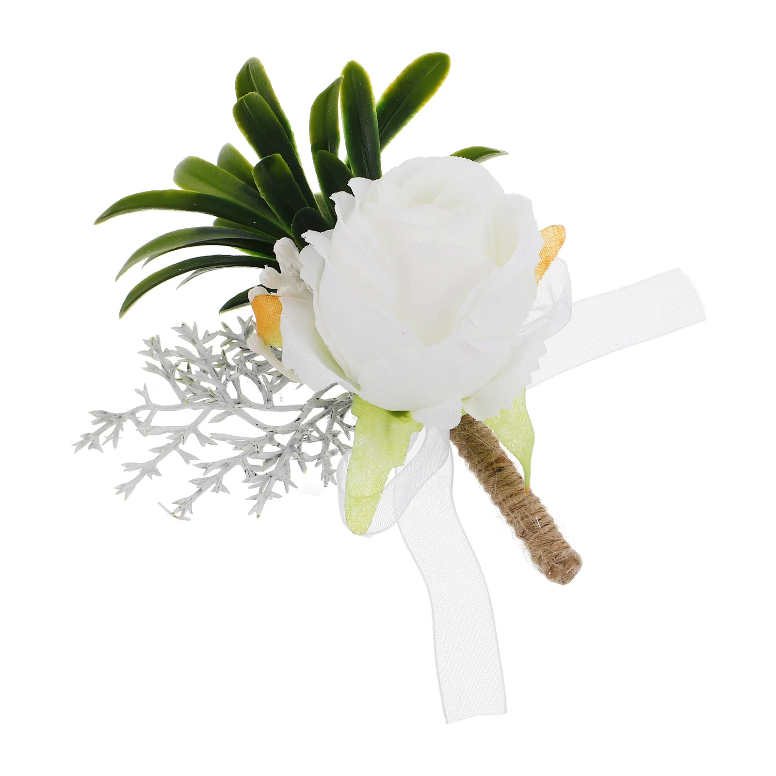 

Elegant European Style Groomsmen Fake Flower Pin Suit Decoration Artificial Men Accessories Lightweight Lifelike Design For