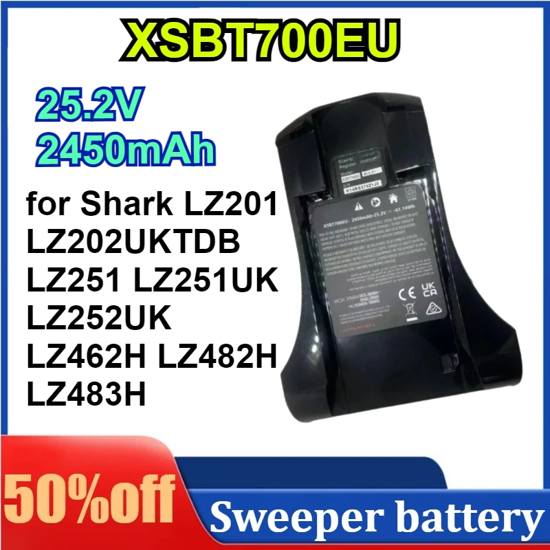 

For Shark 2450mAh XSBT700EU Replacement Battery for LZ201 LZ202UKTDB LZ251 LZ251UK LZ252UK LZ462H LZ482H LZ483H Vacuum Cleaners