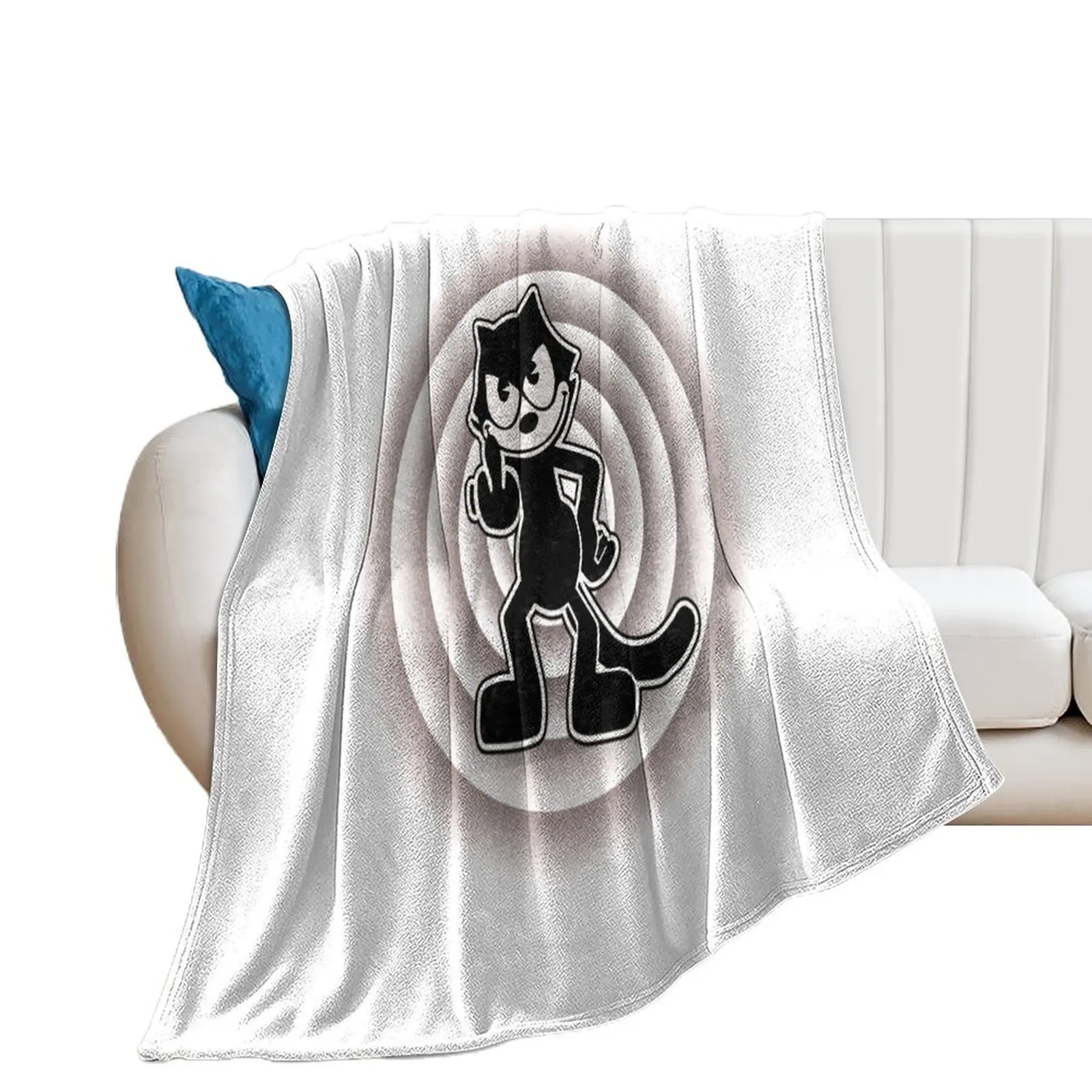 

Felix flips the bird Throw Blanket Fashion Sofas Moving halloween Blankets