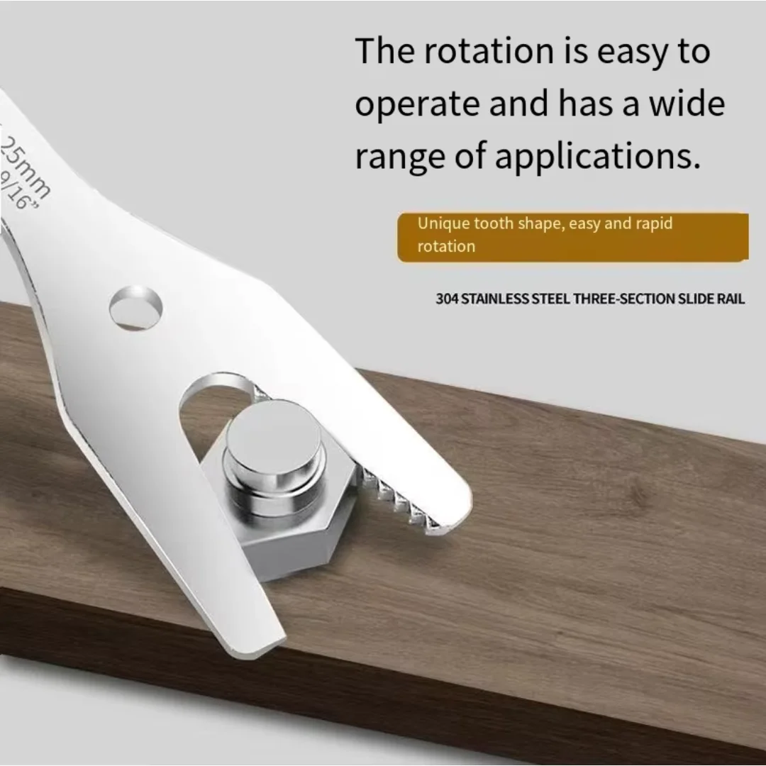 6-25mm Universal Torx Wrench Self-tightening Adjustable Glasses Wrench Board Double-head Torx Spanner Hand Tools for Factory