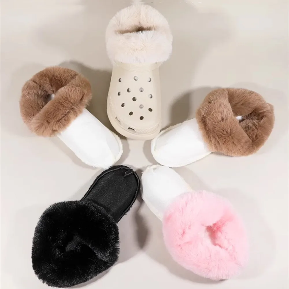 1 Pair Winter Warm Insoles For Women Men Thickened Plush Fur Lining Inserts clogs Lining Shoes Pads Removable Clogs Shoe Covers image 3