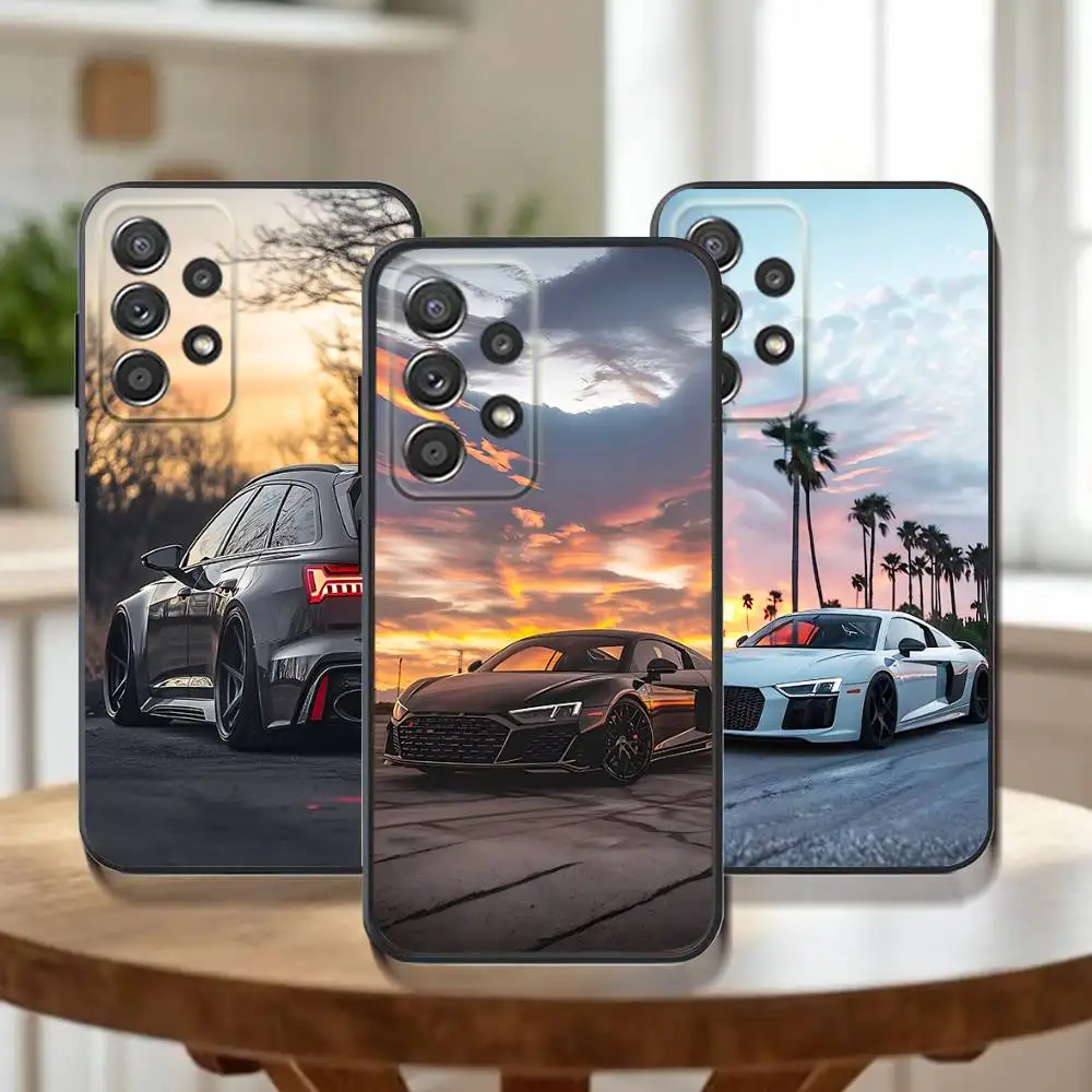 

Super cool A-Audi-i car Phone Case For Samsung Galaxy A73,31,32,72,41,53,52,71,22,5G,Note,J7,8,9 Soft Black Cover