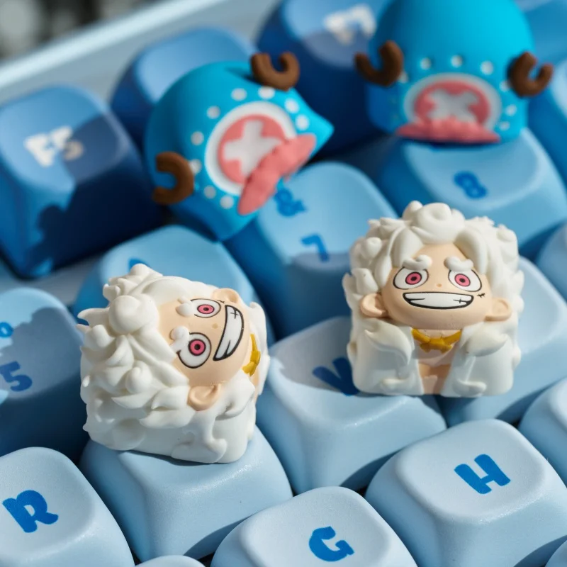 

Креативный смоляной кейкап One Piece Nika Sanji Single 1U для механической клавиатуры с крестообразным креплением, аниме-дизайн Тони Тони Чоппер, Ророноа Зоро