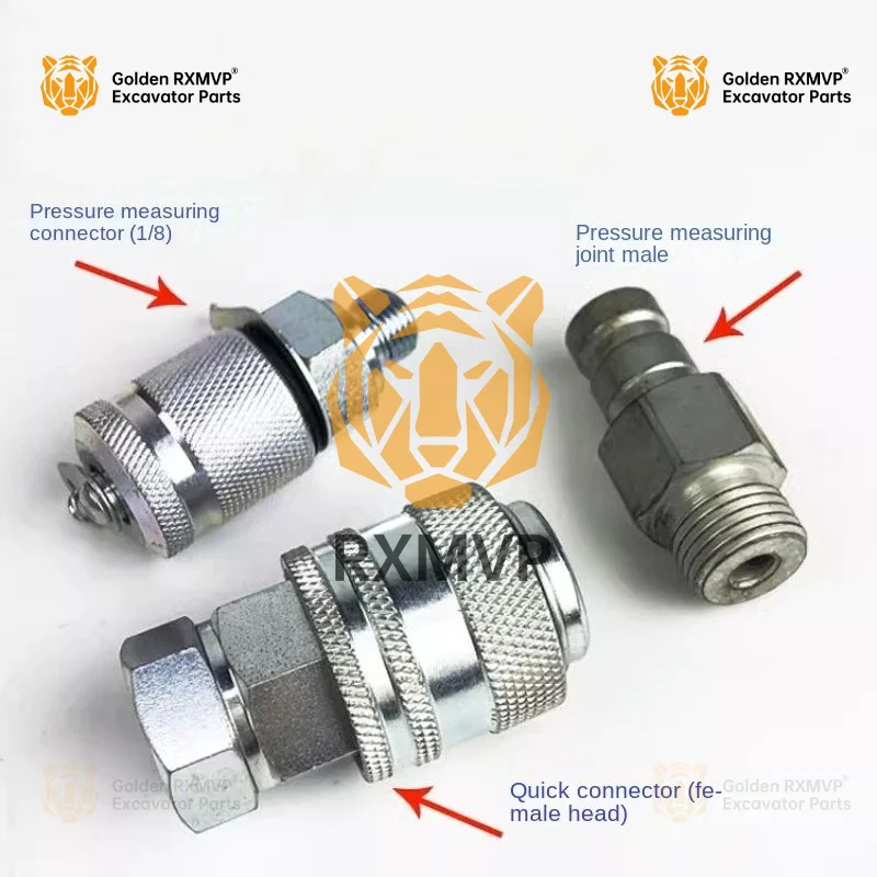 For Caterpillar Quick Pressure Measuring Quick Plug Connector Hydraulic Pump Connector Pressure Measuring Hose Connector