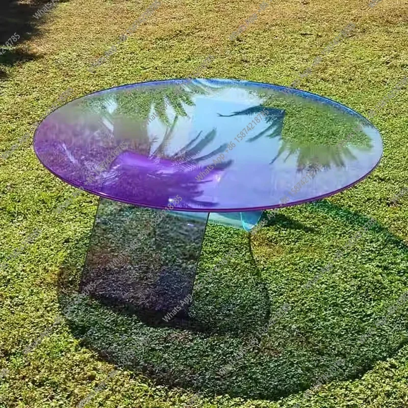 S Acrylic Gradual Change Coffee Table Designer Living Room Balcony Acrylic Tea Table Fashion Advanced