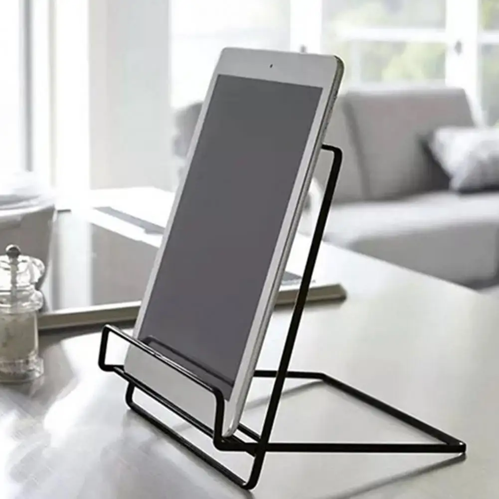 Iron Display Stand Folding Bookshelf Foldable Desktop Book Stand Carbon Steel Holder Rust-proof Tablet Magazine Rack