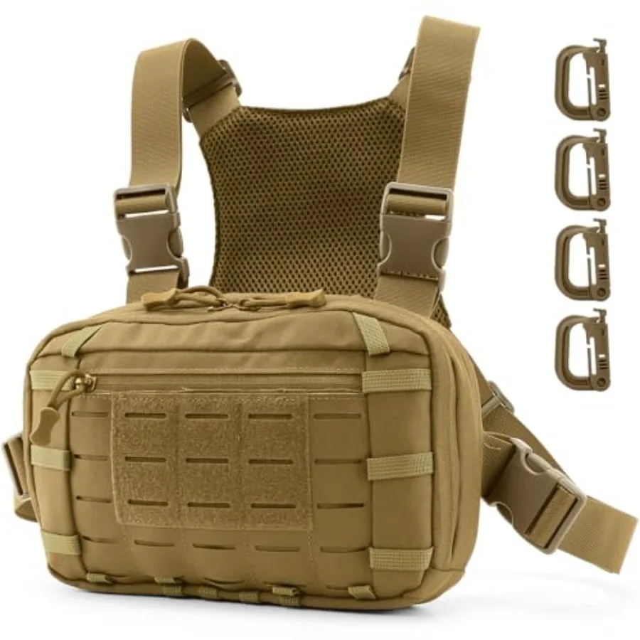 

Tactical EDC Chest Bag Utility Molle Chest Rig Pouch with CCW Compartment Adjustable Strap Outdoor Chest Pack