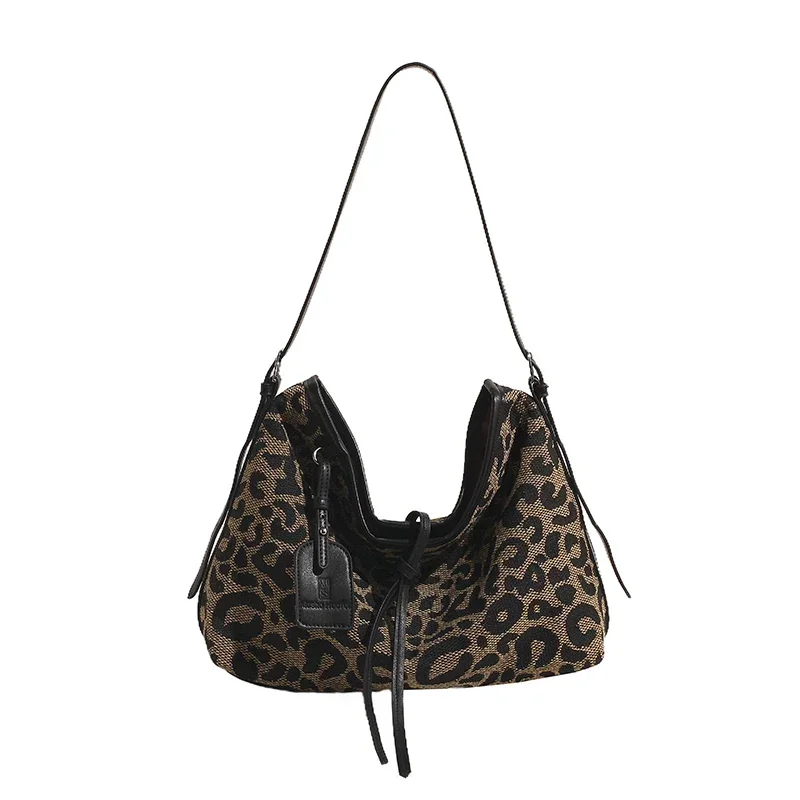 PU Hasp 2024 High Quality Crossbody Bag Leopard Print Trendy Fashion Handbag Soft Versatile Simple Western Style Shoulder Bag