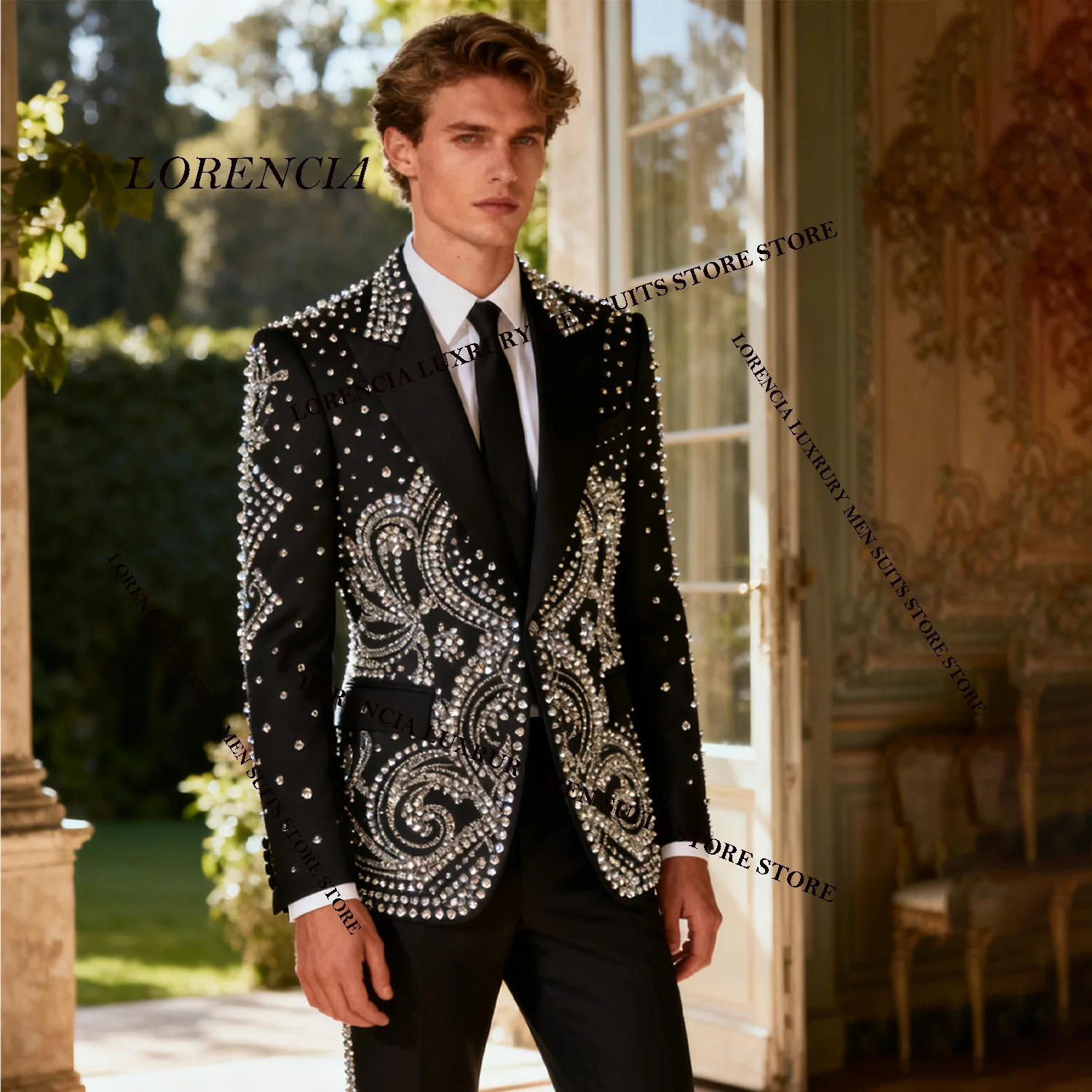 

Красивые мужские костюмы с ромбовидным дизайном, модные свадебные смокинги, индивидуальные блестящие тонкие Ropa hombre, комплекты из 3 предметов, мужские пиджаки для жениха