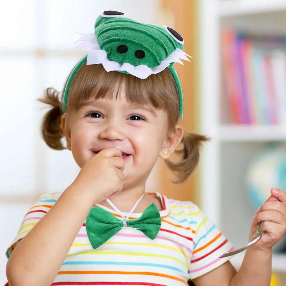 Leuke Alligator-kostuum bijpassende set inclusief hoofddeksels staartaccessoires voor Halloween Festival Fun Dress Up Game