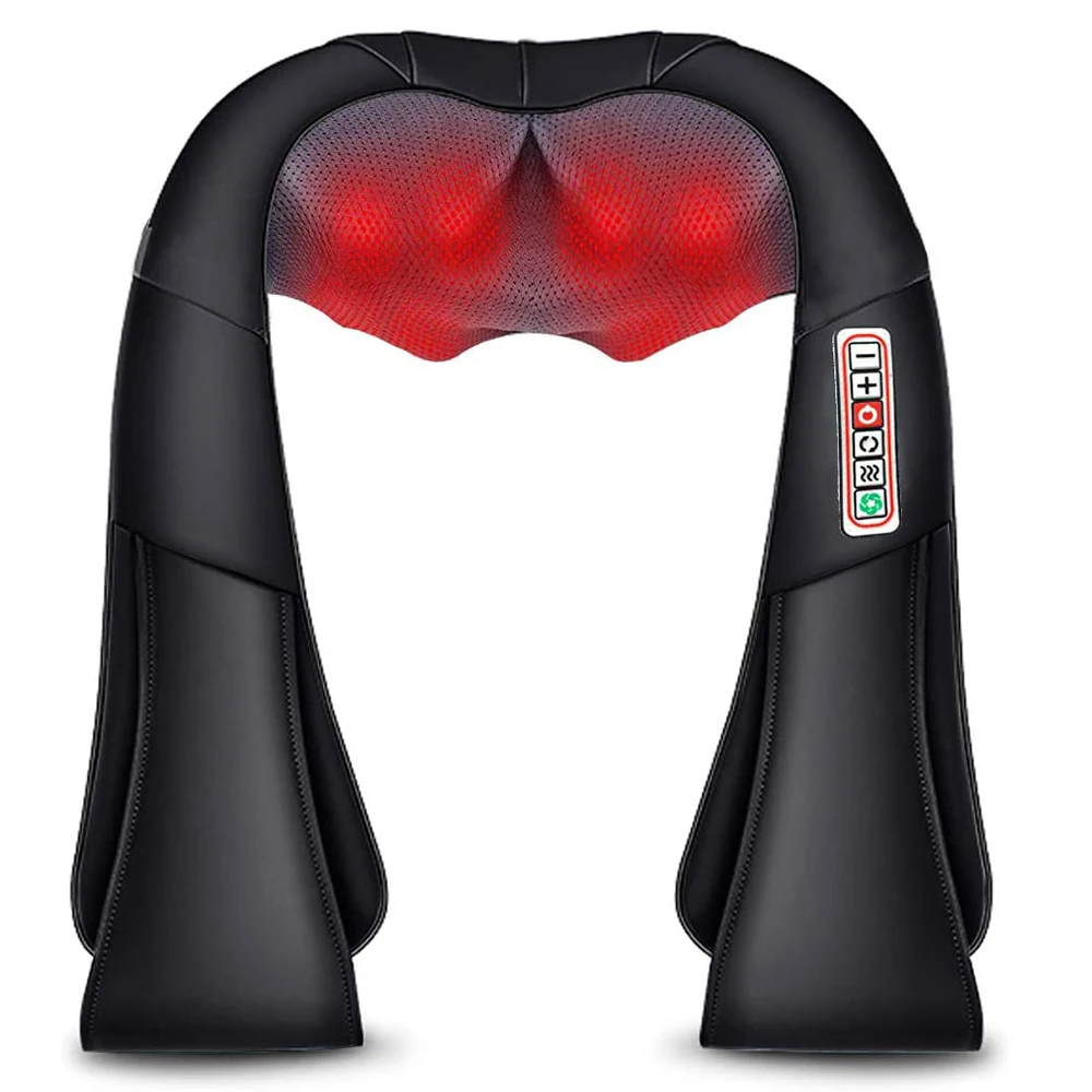 Electrical Shoulder massager for Shiatsu Back Neck Body Infrared,Heated Kneading Car Home relax massage