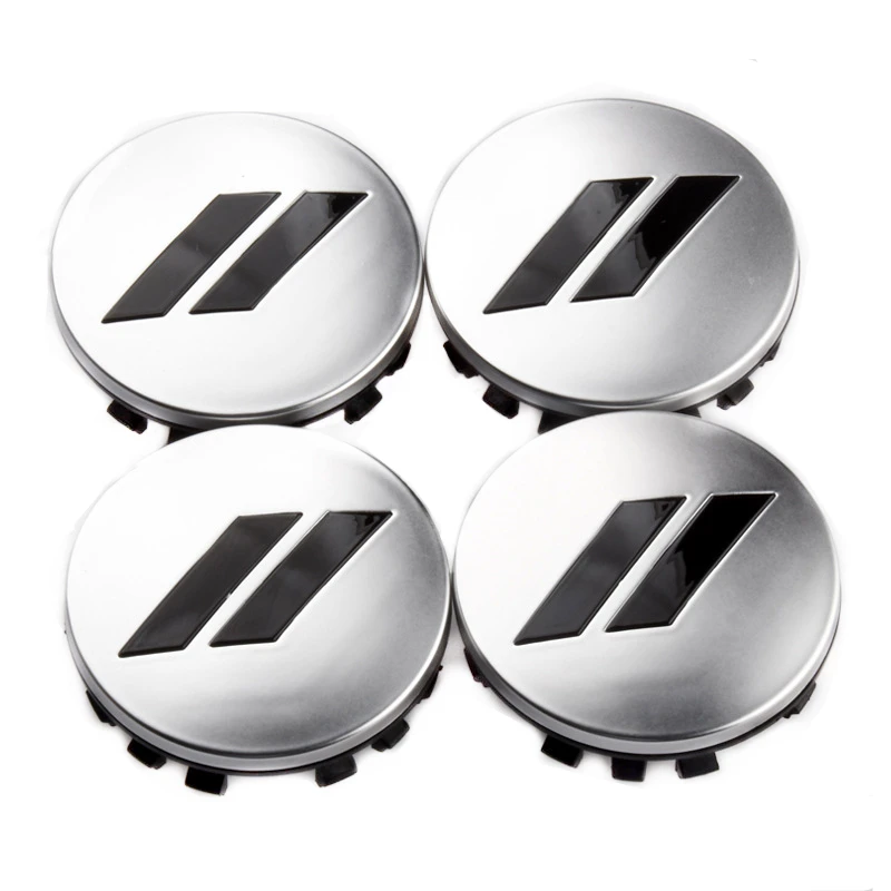 

4x 2.5inch 63mm Black Silver // Nameplate Car Center Wheel Hub Caps for Challenger SRT 300C Charger