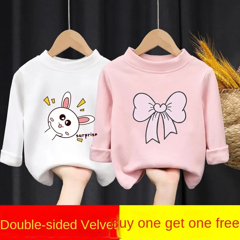 2 PCS Long Sleeve T-Shirts Infant to Little Kid Toddler Cartoon Cute Soft Tees Children Full Tops fits 2-10 Years