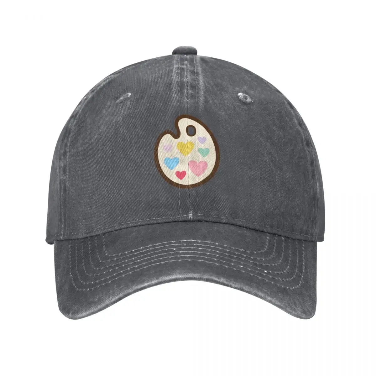 Heart Paint Palette Pattern on Mint Baseball Cap Anime Kids Hat Trucker Hats For Men Women's