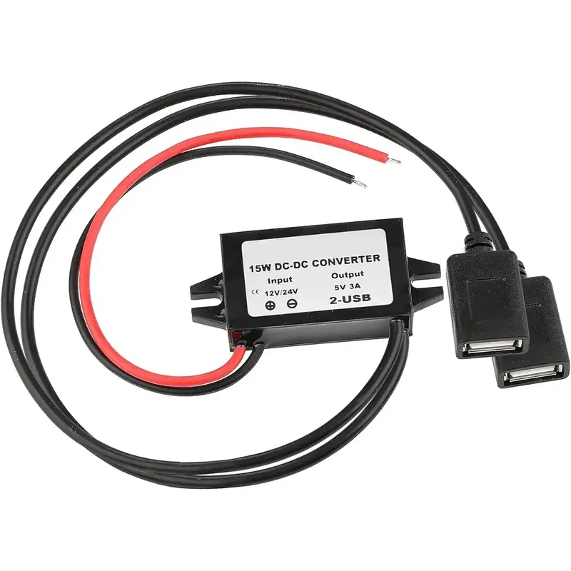 12V/24V to 5V 3A Power Adapter Converter DC-DC Step Down Module USB-A Female/Type C/dual USB/open Wire Connector Waterproof CE - Image 10