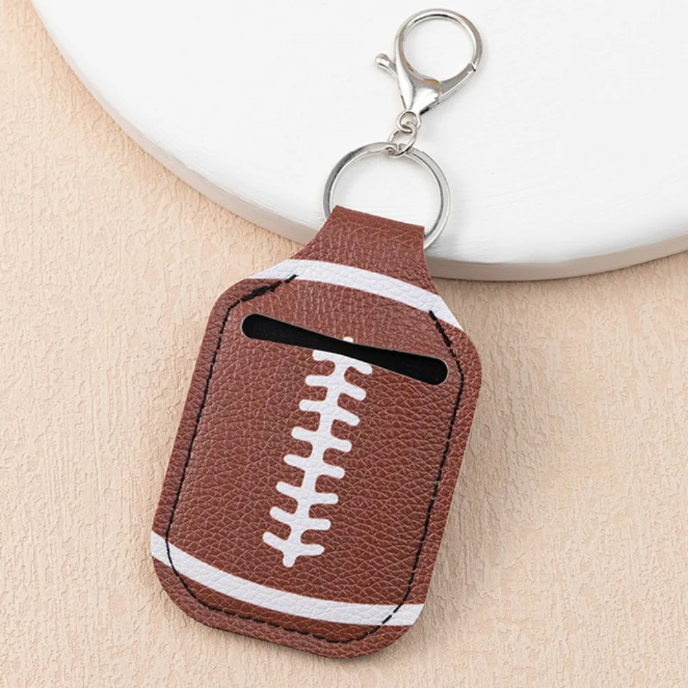 Creative Sports Hand Sanitizer Keychain Rugby Soccer Football Pendant Softball Baseball Basketball Sub-bottle Keyring Travel