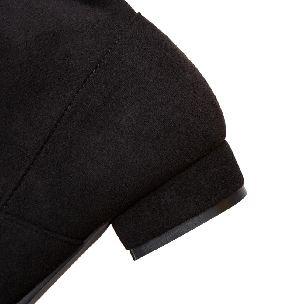 جديد شتاء أصفر رمادي المرأة الفخذ أحذية عالية جولة تو ميد ساحة الكعوب سيدة أحذية رسمية زائد صغيرة كبيرة الحجم 12 33 43 49 52