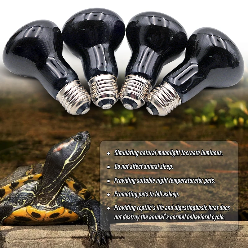 Pet Heating Lamp Reptile Snake Heat Night Light Amphibian Snake Lamp Heat Reptile Bulb UV Light  AC220-240V