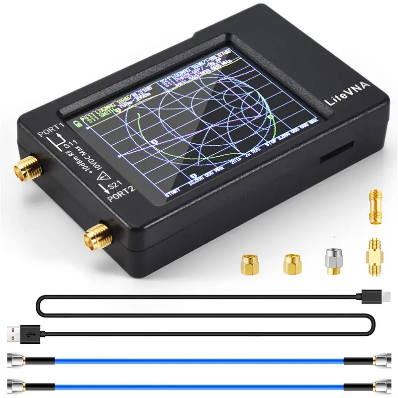 ABVJ-New Litevna 6Ghz VNA 2.8Inch LCDHF VHF UHF UV Vector Network Analyzer Shortwave Portable Antenna Analyzer With Battery