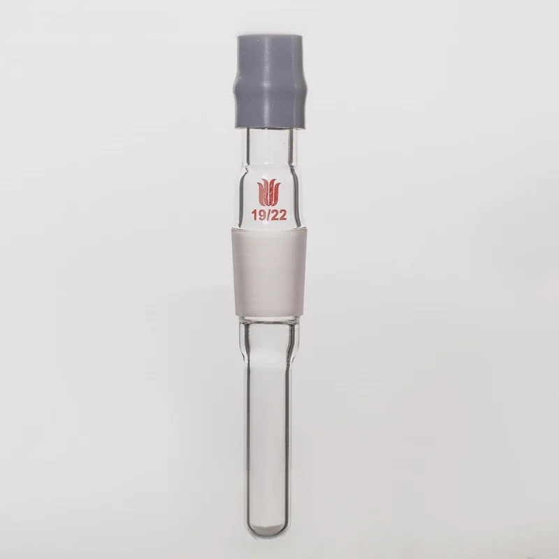 SYNTHWARE Thermowell with rubber cap, Joint 14/20 19/22, For the side interface of the flask, Borosilicate glass, T17