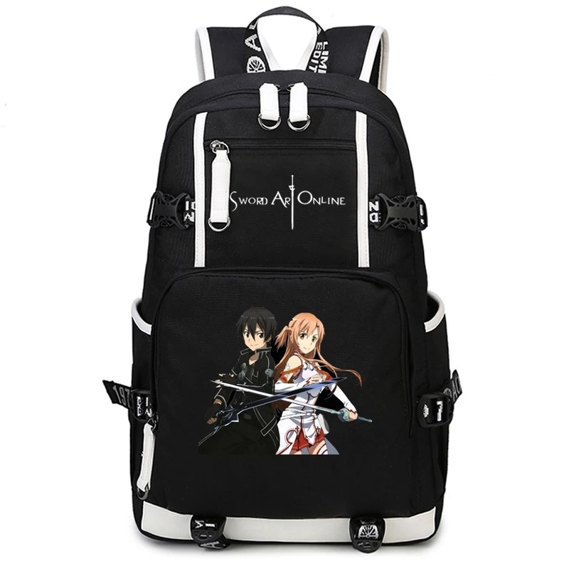 

Anime Sword Art Online Kirito AsunaYuuki Laptop Backpack Cosplay School Bags College Students Bag Bookbag Travelbag