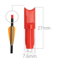 50pcs Crossbow Bolts Nocks OD7.6mm ID 6.2mm Suitable for 7.6 inch and 15 inch Crossbow Arrow Nock Accessories