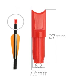 50pcs Crossbow Bolts Nocks OD7.6mm ID 6.2mm Suitable for 7.6 inch and 15 inch Crossbow Arrow Nock Accessories