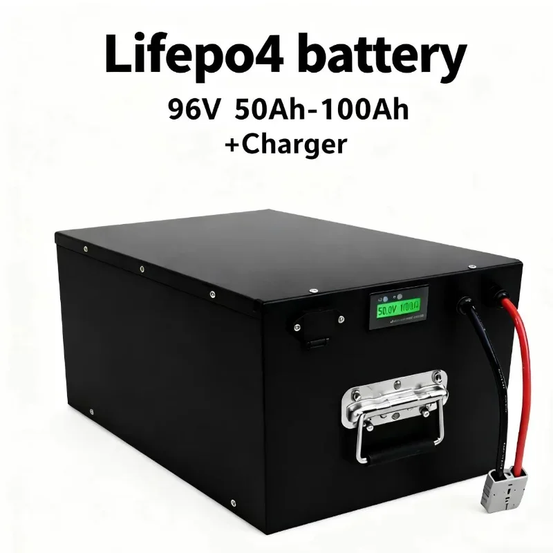 

96V 50Ah-100Ah LiFePO4 Lithium Battery with Metal Case | Deep Cycle Rechargeable Battery for Golf Cart/Sightseeing Bus/Off-Grid