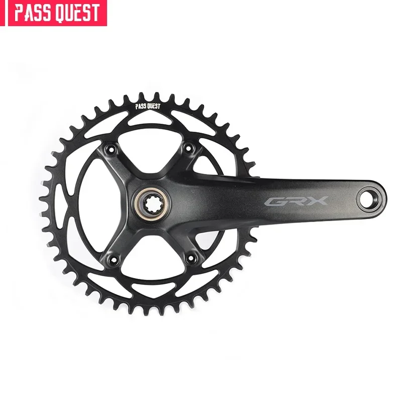 PASS QUEST Round/Oval 110bcd Chainring  4 Claw Positive and Negative Teeth 36T-52T Chain Ring for SHIMANO GRX FC-RX810/FC-RX600