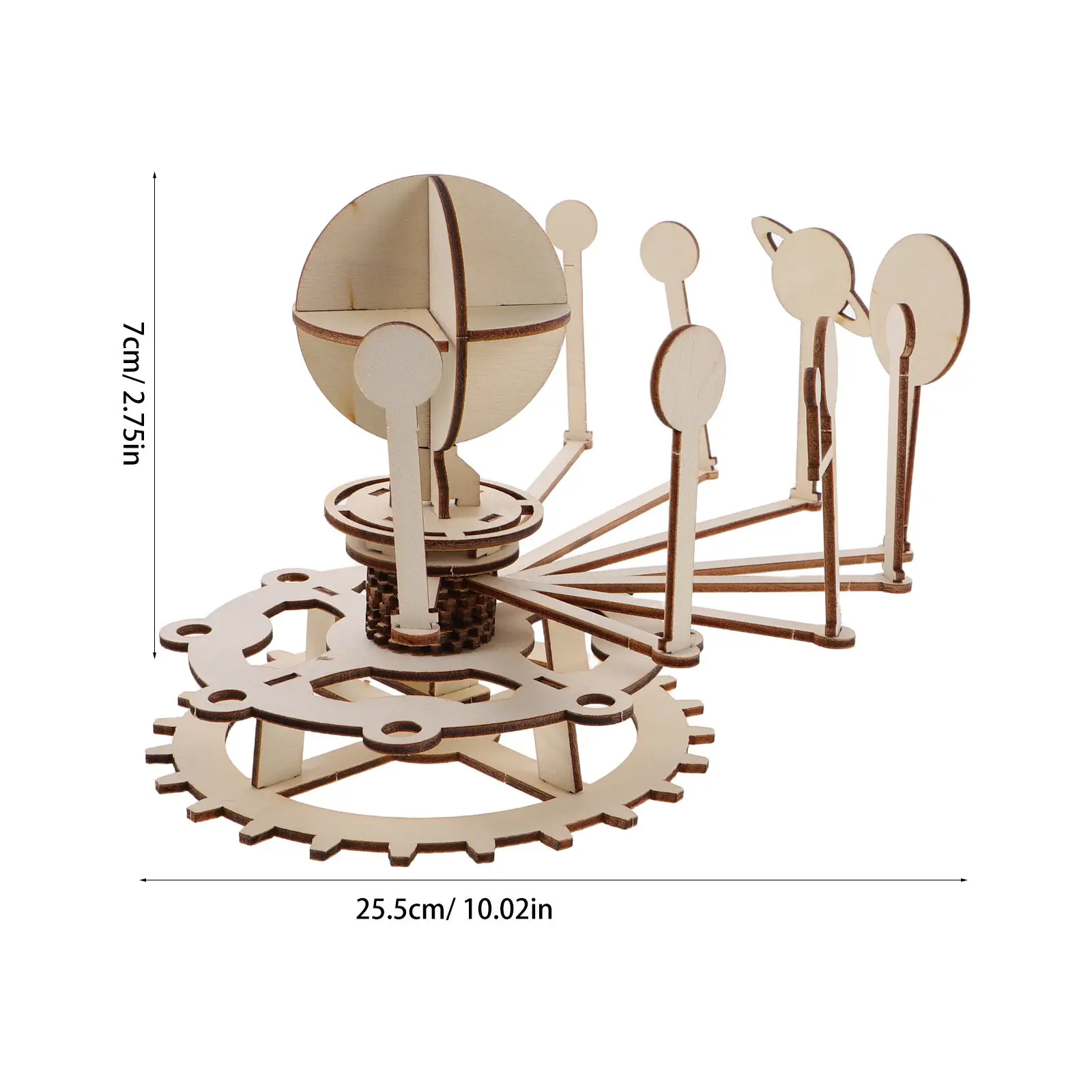2 Sets DIY Science Puzzle Kit Model for Kids Nine Planets Stem Toy Models Khaki Educational Solar System Kits