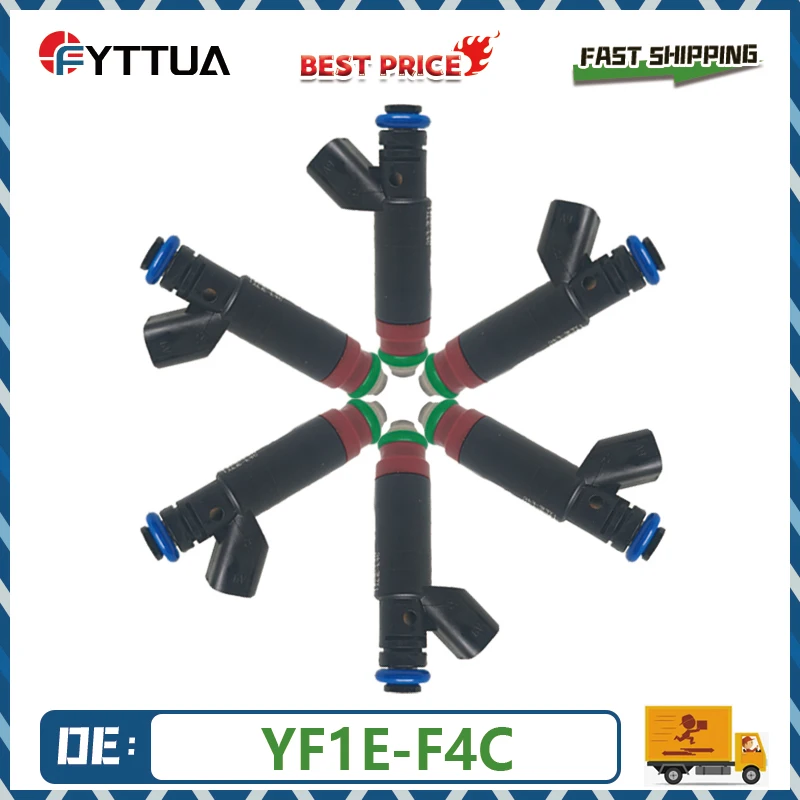 

6pcs Fuel Injector Nozzle YF1E-F4C YF1EF4C For Ford Taurus 3.0L V6 2000-2006 For Mercury Sable 3.0L 2000-2005