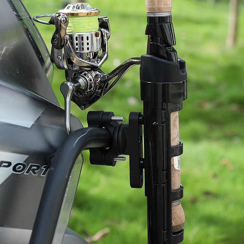

Portable Rotatable Motorcycle Fishing Rod Holder Universal Lure Rod Rack Bracket for Fishing Boxes ATV Boats Fixed Fishing Gear