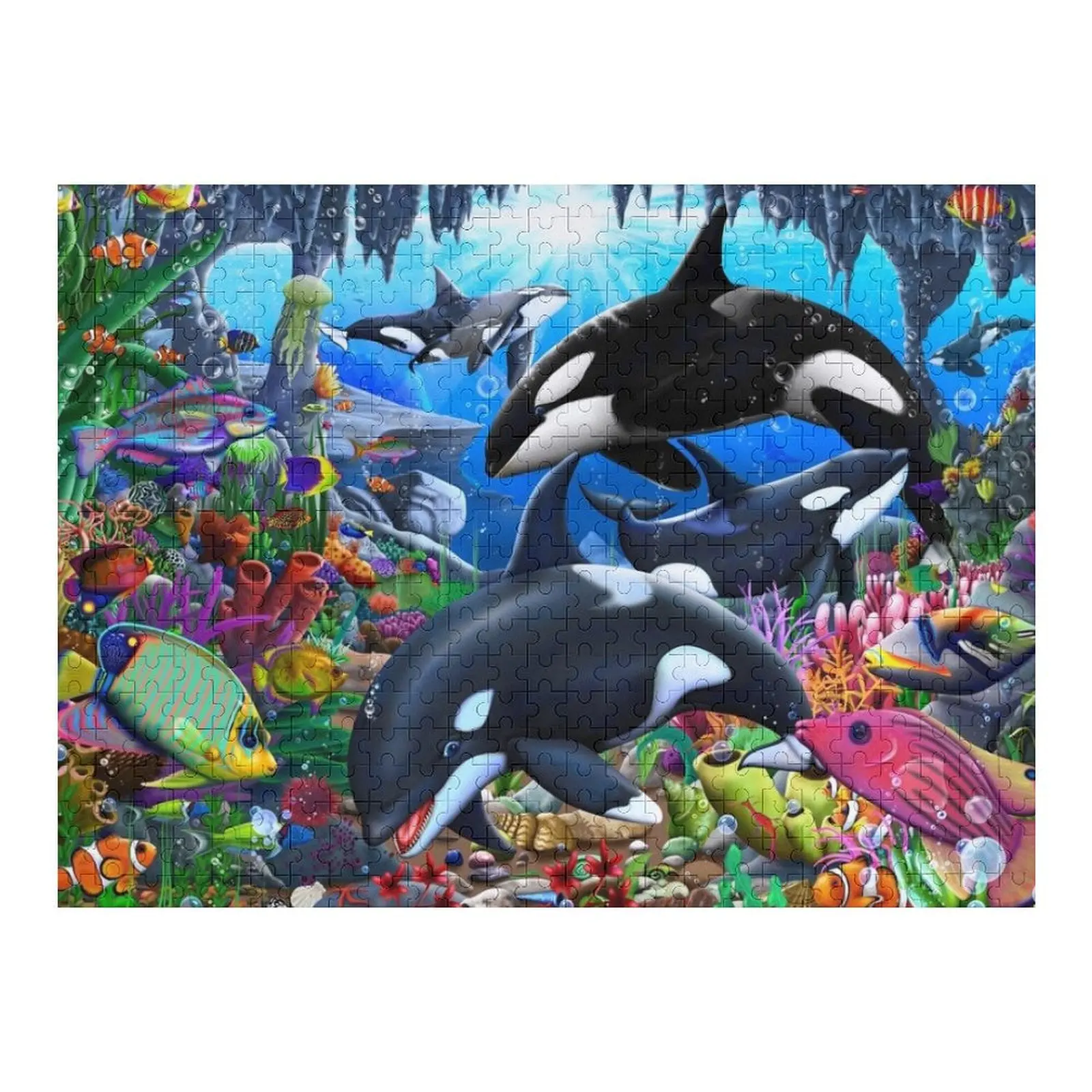 

Великолепный подводный каверн-пазл, индивидуальное изображение, индивидуальный подарок ребенку на заказ, пазл для взрослых