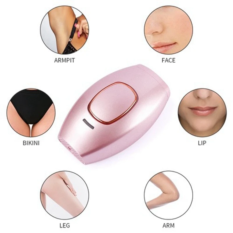 5-Level-Laser Bikinis Pulses Epilator Painless Laser- Hair Removal Facial Depilator Pink AU Plug